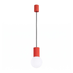 Punane opaalklaasist ripplamp &oslash; 12 cm Orbital - Sollux