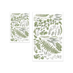 Rohelised/beežid vannitoamatid komplektis (2 tk), 60x100 cm Floral - Mila Home