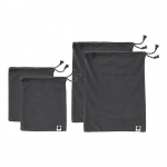 Komplekt 4 musta taaskasutatud puuvillast suupistekotti Eco - Ladelle