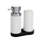 2 valge pesuvahendi dosaatori komplekt koos Squeeze salvega, 250 ml - Wenko