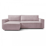 Heleroosa velvetist lahtik&auml;iv nurgadiivan, muutuv Nihad &ndash; Bobochic Paris