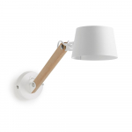 Seinalamp valge-loodusliku v&auml;rviga &oslash; 15 cm Muse - Kave Home