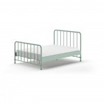 Roheline metallist &uuml;heinimesevoodi restiga 140x200 cm BRONXX - Vipack