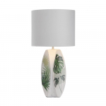 Valge-roheline laualamp tekstiilist varjuga (k&otilde;rgus 59 cm) Palma - Candellux Lighting