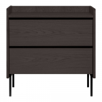 Must tammedekooriga k&otilde;rge kummut 80x82 cm Wrap &ndash; Bonami Selection