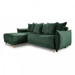 Roheline velvetist nurgadiivanvoodi (muutuv nurk) Lazy Lukka - Miuform