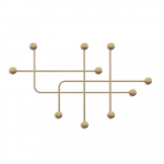 Kuldne metallist seinanagi Dama - Kalune Design