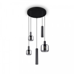 Must rippvalgusti metallist-klaasist varjuga &oslash; 40 cm Mataro - Trio