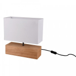 Valge lauavalgusti tekstiilist varjuga (k&otilde;rgus 30 cm) Woody - Reality