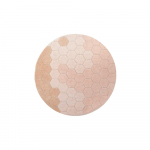 Heleroosa pestav k&auml;sitsi kootud puuvillane &uuml;mmargune vaip &oslash; 140 cm Honeycomb Rose - Lorena Canals