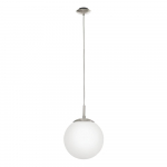 Valge-h&otilde;bedane rippvalgusti klaasist varjuga &oslash; 20 cm RONDO - EGLO