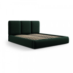 Tumeroheline polsterdatud sametist kaheinimesevoodi koos voodip&otilde;hja ja panipaigaga 180x200 cm Brody - Mazzini Beds