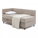 Taupe polsterdatud &uuml;heinimesevoodi koos panipaiga ja madratsiga 90x200cm Avela - Bonami Selection