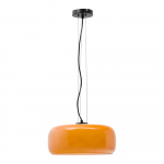 Oranž LED-rippvalgusti klaasist varjuga &oslash; 38 cm Reig - Kave Home