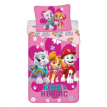 Roosa puuvillane laste voodipesu 140x200 cm Paw Patrol "Heroic" - Jerry Fabrics