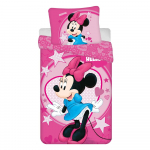 Roosa mikrokiust laste voodipesu 140x200 cm Minnie "Hello" - Jerry Fabrics