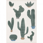 Roheline-elevandiluu v&auml;rvi laste vaip 160x230 cm Cacto Malachite - FD