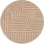 Heleroosa &uuml;mmargune vaip &oslash; 120 cm Art 1121 - Ayyildiz Carpets