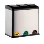 Matt h&otilde;bedane terasest pr&uuml;gikast 3x20 l sorteeritud j&auml;&auml;tmete jaoks/pedaaliga Tri Selectif - MSV