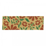 Kookoskiududest uksematt 40x120 cm Red & Green Floral - Artsy Doormats