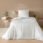 Valge mikrokiust &uuml;heinimese voodipesu 140x200 cm Heltie - douceur d'int&eacute;rieur