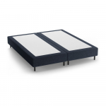 Tumesinine polsterdatud kaheinimesevoodi ilma peatsita 200x200 cm Whale - Micadoni