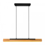 Matt must LED-rippvalgusti puidust varjuga Kerala - Trio