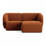 Terrakottapunane sametist nurgadiivan (parem nurk) Lani - Makamii