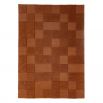 K&auml;sitsi kootud villane vaip terrakota v&auml;rvi 200x290 cm Checkerboard - Flair Rugs
