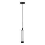 Mattmust alumiiniumist h&auml;mardatav LED-rippvalgusti klaasist varjuga, l&auml;bim&otilde;&otilde;duga 6,5 cm Glovia - Nova Luce