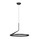 Matt must alumiiniumist LED-rippvalgusti, h&auml;mardatav, &oslash; 60 cm Tilia - Nova Luce