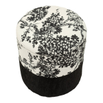 Mustvalge taburet Oriental Style - Mauro Ferretti
