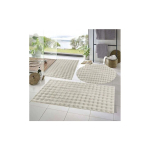 Kreemikad vannitoamatid komplektis 3 t&uuml;kki 60x100 cm Powder - Mila Home