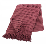 Hele bordoopunane puuvillane tekk 130 x 170 cm Waffle - Tiseco Home Studio