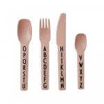 4-osaline roosa laste s&ouml;&ouml;giriistade komplekt - Design Letters