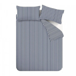 Tumesinine pikendatud flanell-voodipesu kaheinimesevoodile 230x220 cm Stripe - Catherine Lansfield