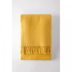 Kollane vahvlimustriline vahvliruut, 140 x 180 cm Waffel - Euromant