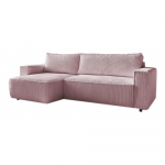 Roosa velvetist lahtik&auml;iv nurgadiivan, muutuv Nihad &ndash; Bobochic Paris