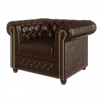 Tumepruun kunstnahast tugitool York - Ropez