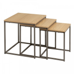 Kokkupandavad lauad 3 tk komplektis 40x40 cm - Casa Selecci&oacute;n