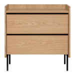 Puiduv&auml;rvi tammedekooriga k&otilde;rge kummut 80x82 cm Wrap &ndash; Bonami Selection