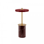 Punane marmorist LED dimmerdatav lauavalgusti metallist lambivarjuga (k&otilde;rgus 25,5 cm) Asteria Move Mini - UMAGE