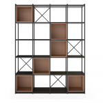 Must-tellisev&auml;rvi raamaturiiul 140x179 cm Anya - Marckeric