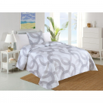 Valge/hall voodikatte ja padjakatete komplekt 140x220 cm Circulo &ndash; My House