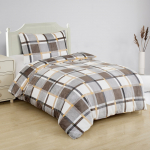 Hallikaspruun mikropl&uuml;&uuml;sist voodipesu &uuml;heinimesevoodile 140x200 cm - My House