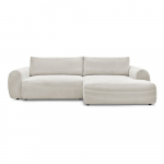 Kreem velvetist nurgadiivanvoodi (parem nurk) Lucien - Bobochic Paris