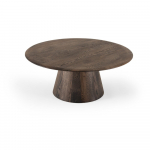 Pruun tammepuidust &uuml;mmargune diivanilaud &oslash; 80 cm Mushroom - Gazzda