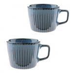 Sinised cappuccino tassid komplektis (2 tk, 190 ml, kivikeraamika) Tone &ndash; Dakls