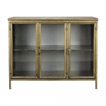 Kuldne metallist vitriinkapp 100x80x38,5 cm Gertlush - Dutchbone