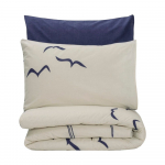 Sinine-kreem Renforc&eacute; puuvillane voodipesu &uuml;heinimesevoodile 140x200 cm Larum - Mijolnir